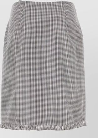 Miu Miu embroidered cotton a-line skirt