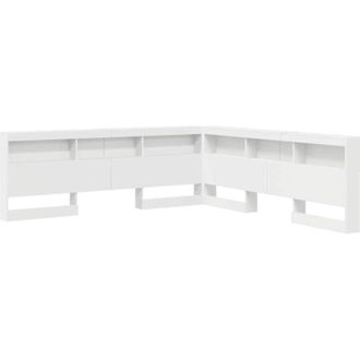 vidaXL Cabecera De Almacenamiento Blanco 180 Cm Madera Contrachapada Vidaxl