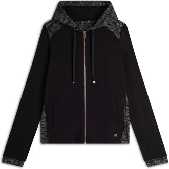 Freddy Felpa zip e cappuccio con retro e cappuccio in jacquard knit