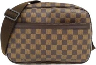 Louis Vuitton Pre-owned Cross Body Bags, female, Brown, Size: ONE SIZE Pre-owned Damier Reporter Shoulder Bag