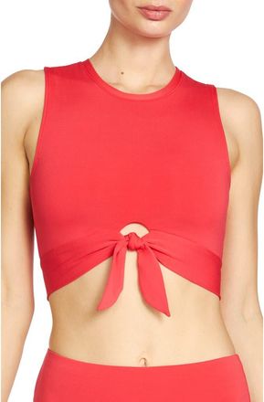 Robin Piccone Ava Tie Front Bikini Top in Sandia at Nordstrom, Size X-Small