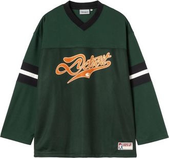 Carhartt Work in Progress Tops, Heren, Groen, S, Polyester, The L/S Detroit Mesh T-Shirt