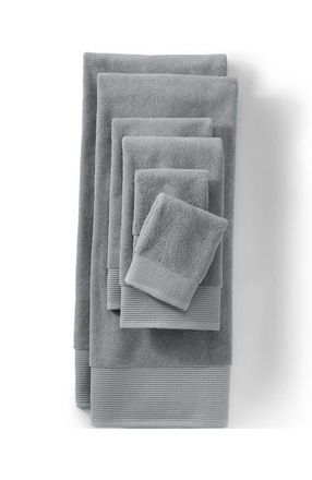 Lands End Turkish Luxe 2-Piece Washcloth Set in Ultimate Gray at Nordstrom