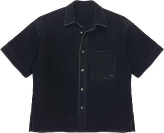 Wooyoungmi Camicia in cotone con colletto alla francese - Nero