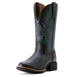 Ariat Womens Ranahan Western Boots in Black Deertan, B Medium Width, Size 3.5, by Ariat