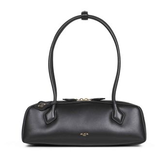 Alaia Shoulder Bags, female, Black, Size: ONE SIZE Le Teckel Medium Bag in Padded Leather