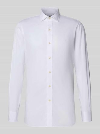 Polo Ralph Lauren Slim Fit Business-Hemd mit Logo-Stitching in Weiss, Gr&ouml;&szlig;e 38