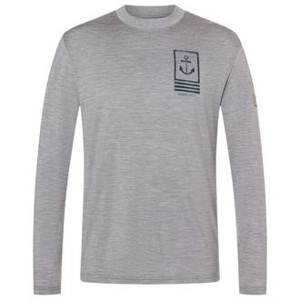 super.natural Lil Anchor Bio Jersey L/S Merinoshirt f&uuml;r Herren | grau