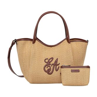 Emporio Armani Borsa Cesto Intrecciata - - Bags - Donna - Beige - ONE SIZE