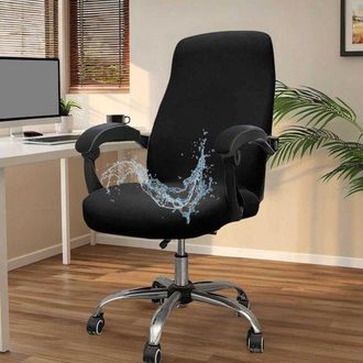 OEM Funda Para Silla De Oficina - Funda El&aacute;stica Universal Para Silla De Oficina, Funda Para Silla De Ordenador (talla: L) - Negra