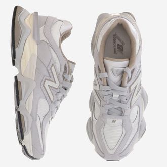 New Balance Unisex Sneakers 9060 Grey Suede-Mesh Trainers Suede/mesh