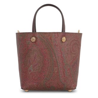 Etro Paisley Pattern Mini Tote Bag - female - Etro - Shopping Bags - Brown - ONE SIZE - Bags
