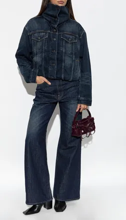 Acne Studios Denim Jacket, Womens, Navy Blue