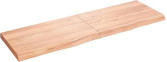 vidaXL Vidaxl - Wall Shelf Light Brown 160x50x(2-6) cm Treated Solid Wood Oak
