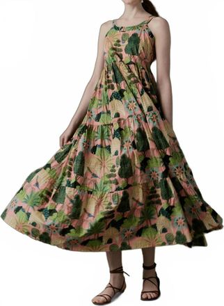 Guadalupe Design Womens Tibet Peacock Dress In Peach