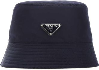 Prada Mens Re-Nylon Bucket Hat Navy Poliammidericiclata
