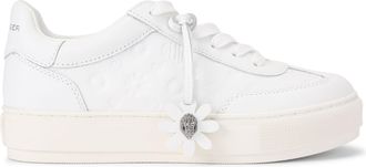 Kurt Geiger Womens Leather Monogram Flatform Sneakers - White - Size UK 3