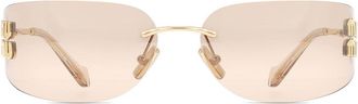 Miu Miu MUA51S 5AK20P Womens Sunglasses Gold Size 75
