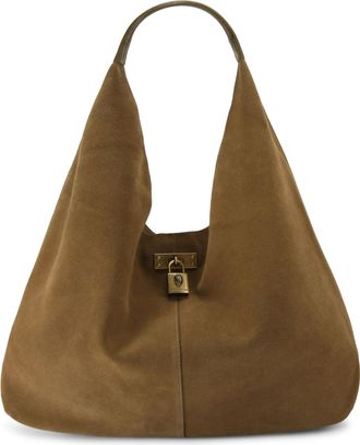 Kurt Geiger Womens Suede Brixton Slouch Hobo Bag - Camel - One Size