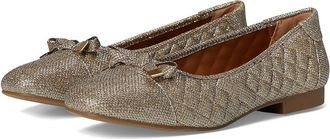 White Mountain Bocah Womens Flat Shoes Gold/Glitter/Fab : 6.5 B - Medium, Polyester