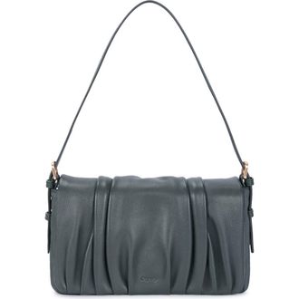 Oryany Bell Pleated Leather Shoulder Bag in Deep Green at Nordstrom Rack