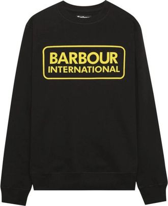 Barbour Sweatshirt met Groot Logo en Raglanmouwen - Heren - Sweatshirts - Zwart - L - Katoen - Hoodies & sweatvesten