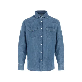 Brunello Cucinelli Western-style Press-stud Shirt