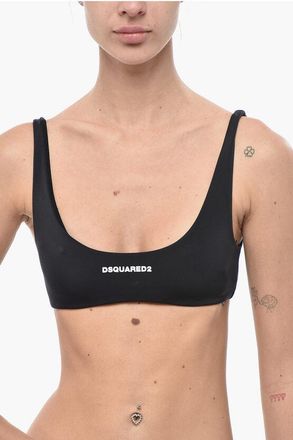 Dsquared2 Solid Bandeau Bikini Top with Printed Logo size 40