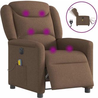 vidaXL Vidaxl - Sill&oacute;n Reclinable De Masaje El&eacute;ctrico Tela Marr&oacute;n