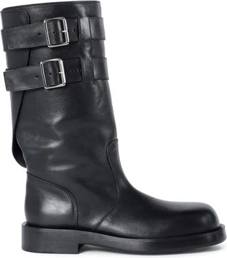 Ann Demeulemeester Laarzen met dubbele gesp - Zwart