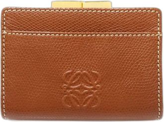 Loewe Brown Leather Coin Purse/Coin Case (Pre-Owned)
