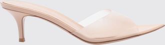 Gianvito Rossi Sandali mules Elle in PVC e pelle verniciata con tacco medio