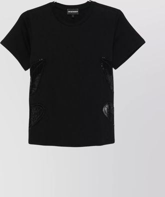 Emporio Armani cotton logo graphic print t-shirt