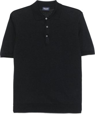 Drumohr Buttoned Polo With Logo