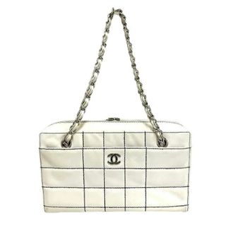 Chanel Pre-owned Shoulder Bags, female, White, Size: ONE SIZE Pre-owned Chocolate Bar Lambskin Shoulder Bag