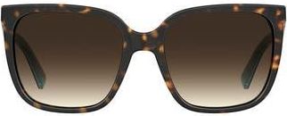 Love Moschino 56mm Gradient Rectangular Sunglasses in Havana at Nordstrom Rack