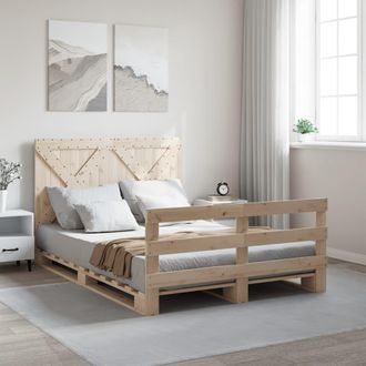 vidaXL Vidaxl - Estructura De Cama Con Cabecero Madera Maciza Pino 160x200 Cm