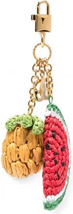 Dolce & Gabbana Raffia Bedel Sleutelhanger - Dames - Sleutelhangers & Tashangers - Veelkleurig - ONE Size - Accessoires