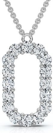 Pompeii3 1Ct Diamond Initial O Pendant 14k Gold 18 Necklace Lab Grown 5/8 Tall Size: Regular