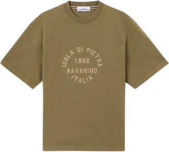 Stone Island Isola di Pietra T-Shirt - Heren - T-shirts - Groen - M - Tops