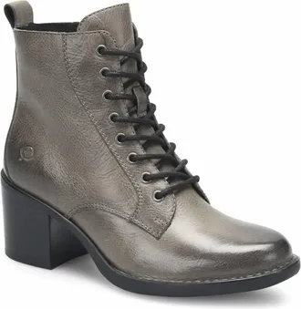 Born Womens Huntley Lace Up Boot In Grey