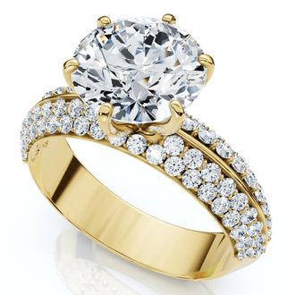 Pompeii3 Certified 2 1/2Ct Kayle Diamond Engagement Ring 14k Gold or Platinum Lab Grown