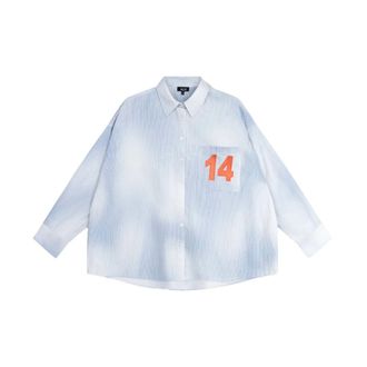 ALIX The Label Alix The Label - Faded Stripe Blouse - Dames - Blouses & Shirts - Blauw - Maat: S Katoen