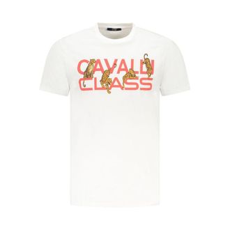 Cavalli Bianco Katoenen Heren T-Shirt