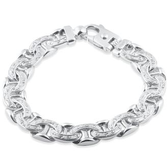 Pompeii3 Mens Designed Link 14k Gold (75gram) or Platinum (121gram) 12.5mm Bracelet 8.5