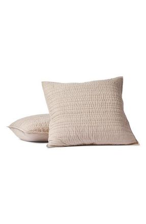 Coyuchi Organic Cotton Chambray Pillow Cover in Hazel Chambray at Nordstrom, Size Euro