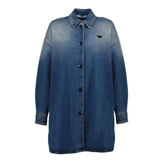 Prada Denim Shirt - female - Prada - Shirt Dresses - Blue - XS - Dresses