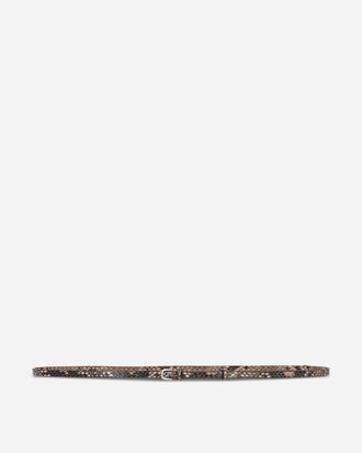 Dries Van Noten Printed Leather Belt Beige