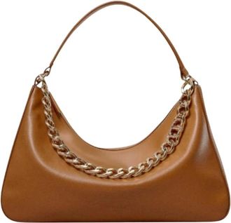 Twinset Tassen, Dames, Bruin, ONE Size, Leer, Liliane Schoudertas