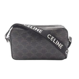 Celine Pre-owned Cross Body Bags, male, Brown, Size: ONE SIZE Pre-owned Triomphe PVC Coated Canvas Shoulder Bag